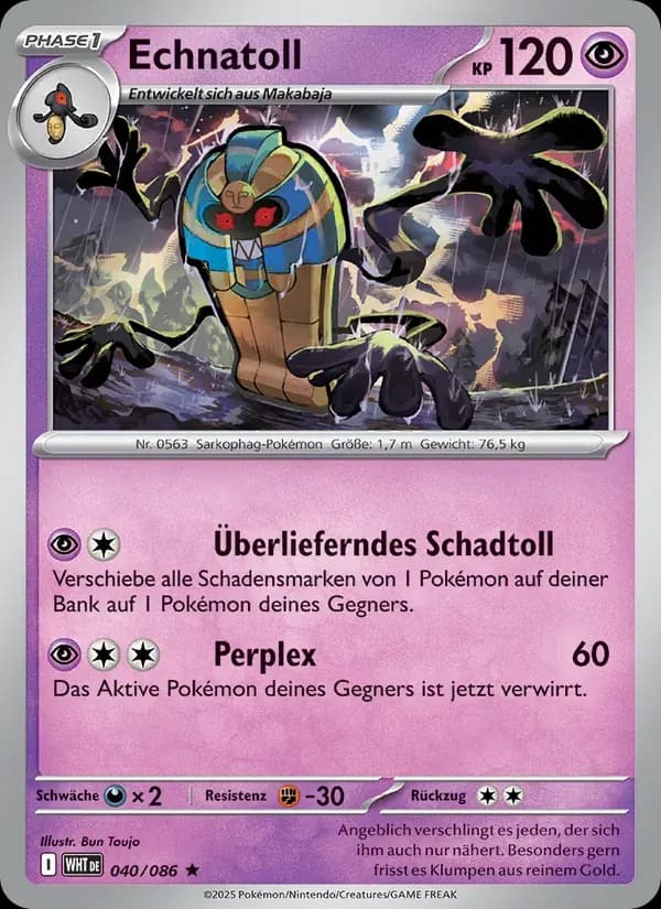 Echnatoll — Weiße Flammen 40 German Pokémon card