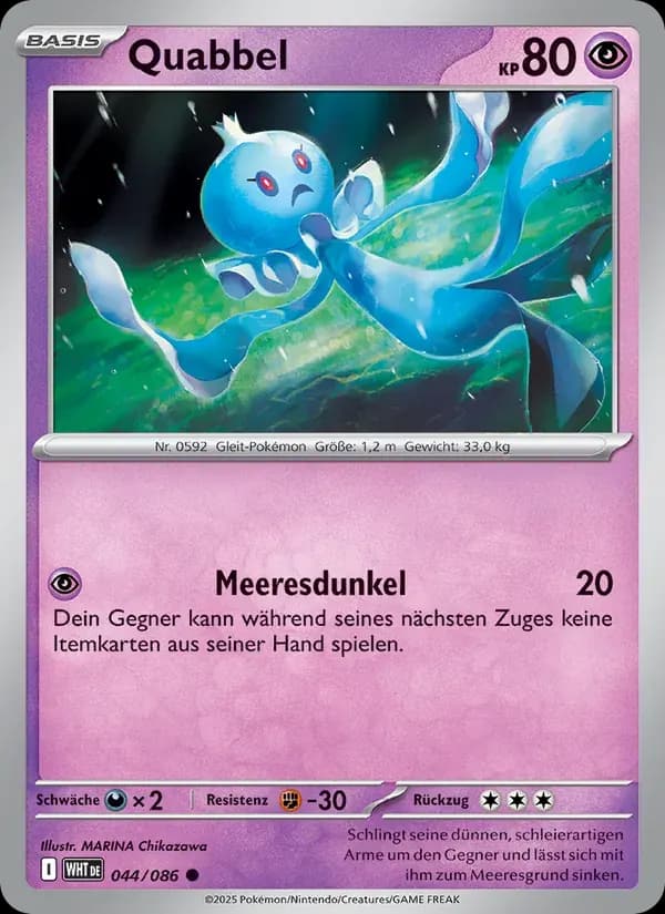 Quabbel — Weiße Flammen 44 German Pokémon card