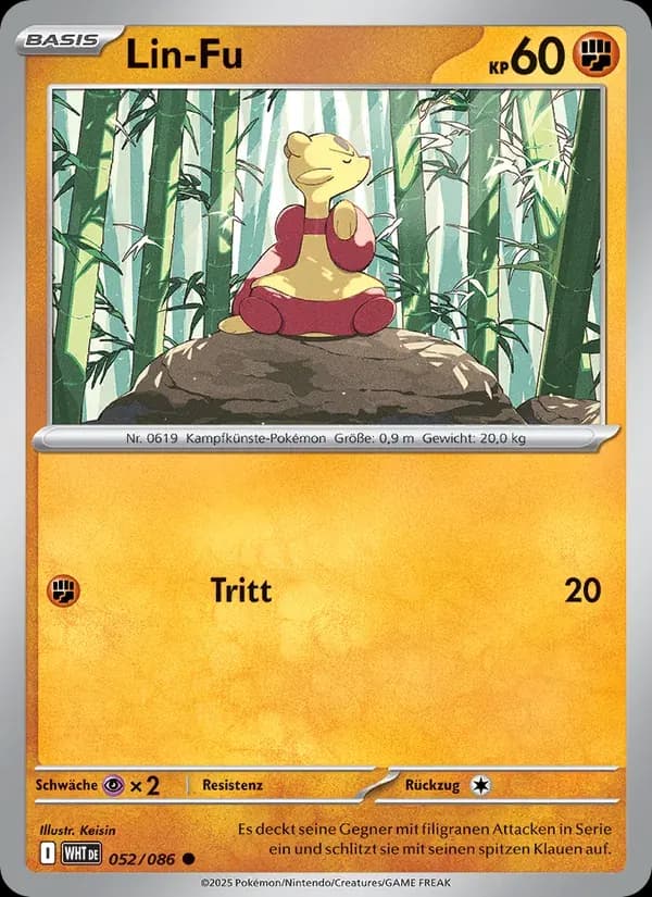 Lin-Fu — Weiße Flammen 52 German Pokémon card