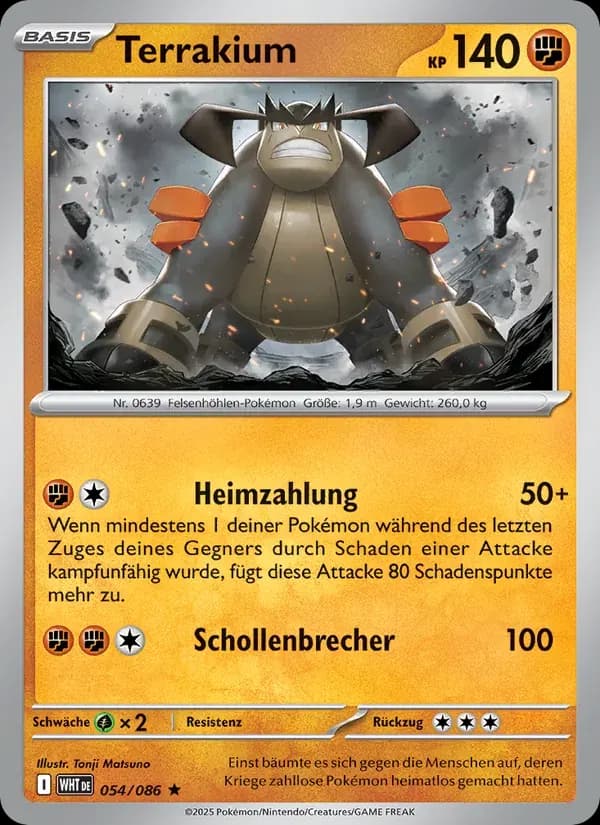 Terrakium — Weiße Flammen 54 German Pokémon card