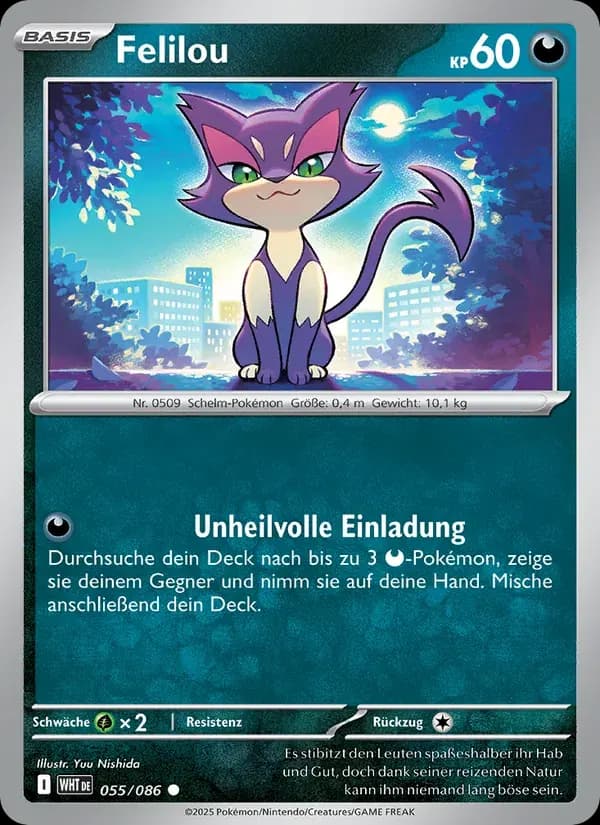 Felilou — Weiße Flammen 55 German Pokémon card