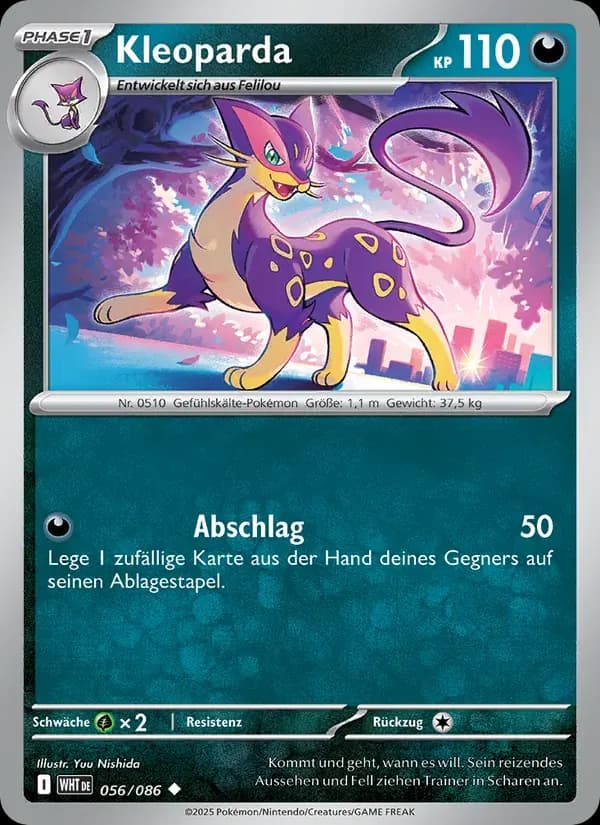 Kleoparda — Weiße Flammen 56 German Pokémon card