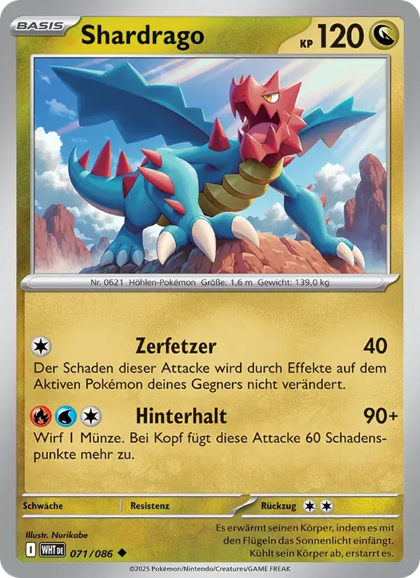 Shardrago — Weiße Flammen 71 German Pokémon card