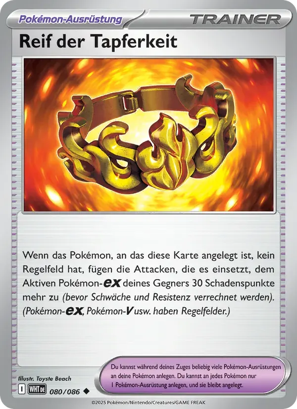 Reif der Tapferkeit — Weiße Flammen 80 German Pokémon card