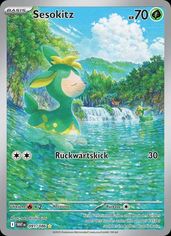 Sesokitz — Weiße Flammen 91 German Pokémon card