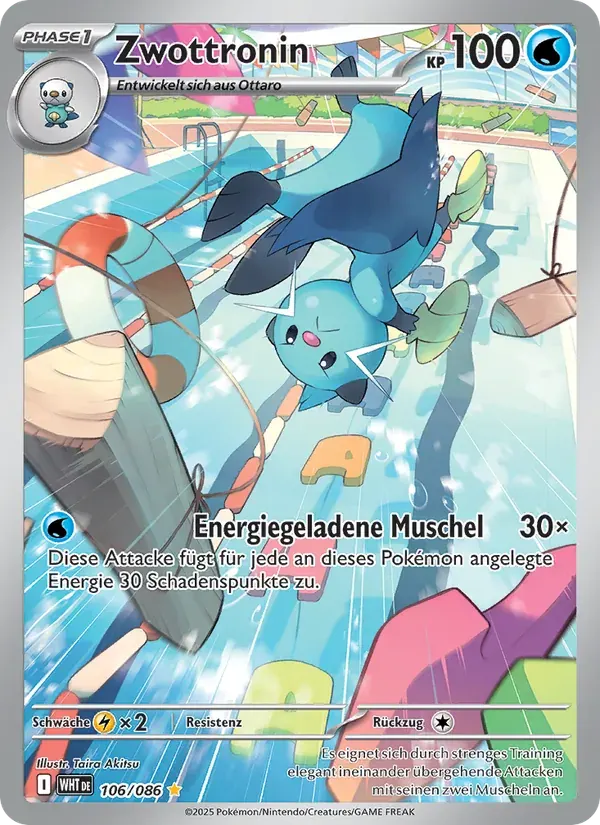 Zwottronin — Weiße Flammen 106 German Pokémon card