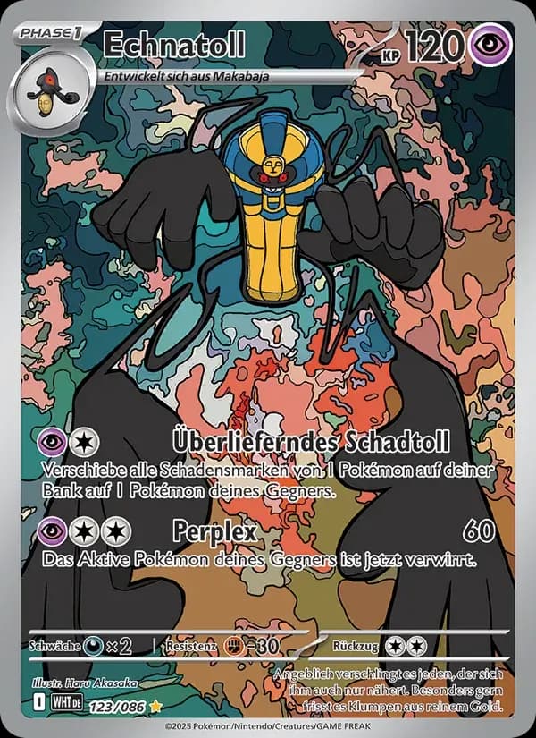 Echnatoll — Weiße Flammen 123 German Pokémon card