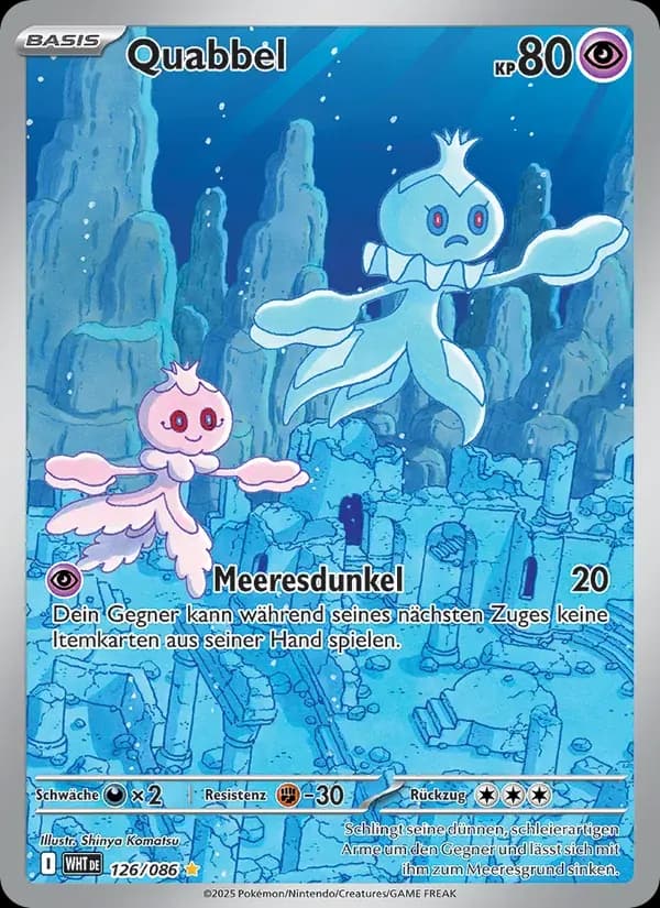 Quabbel — Weiße Flammen 126 German Pokémon card