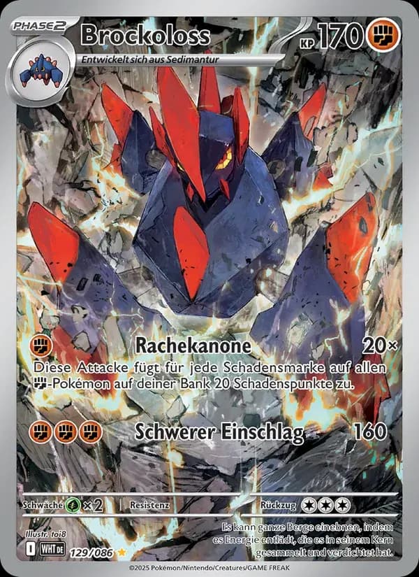 Brockoloss — Weiße Flammen 129 German Pokémon card