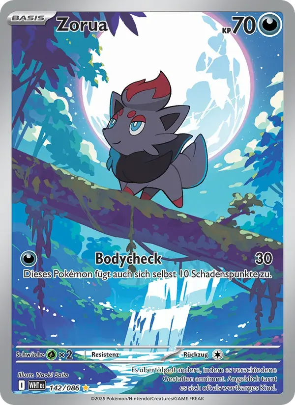 Zorua — Weiße Flammen 142 German Pokémon card