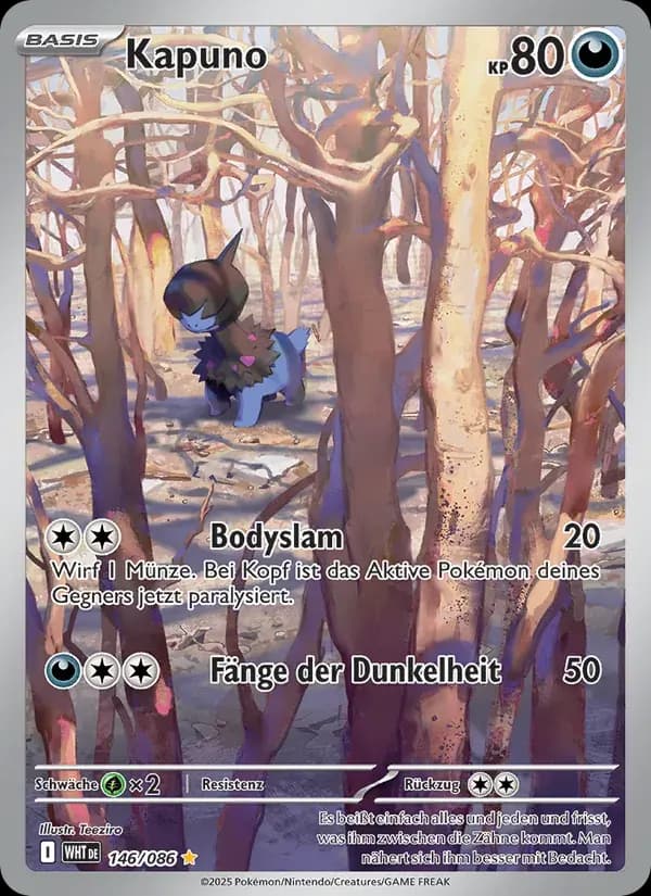 Kapuno — Weiße Flammen 146 German Pokémon card