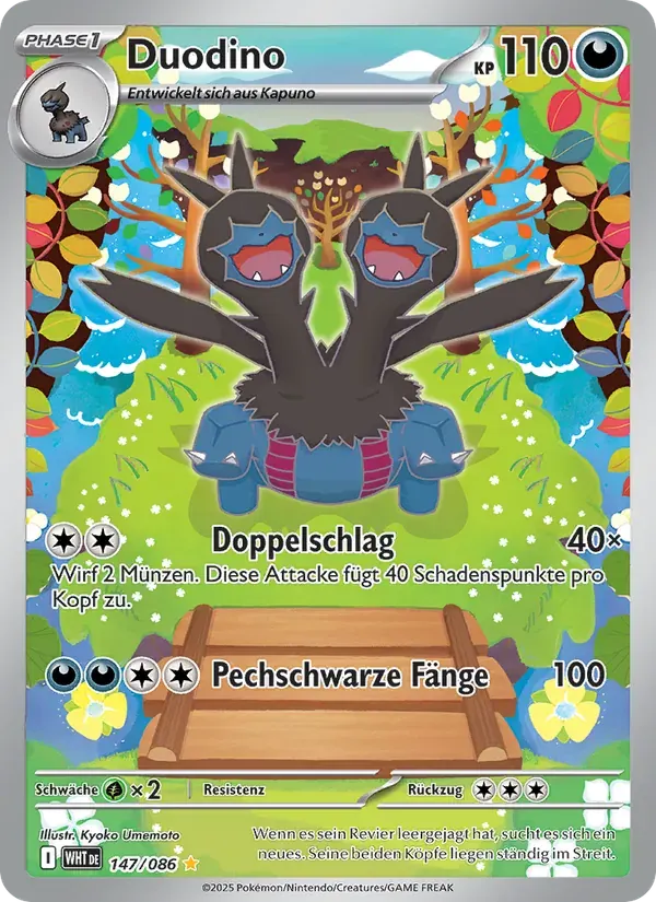 Duodino — Weiße Flammen 147 German Pokémon card