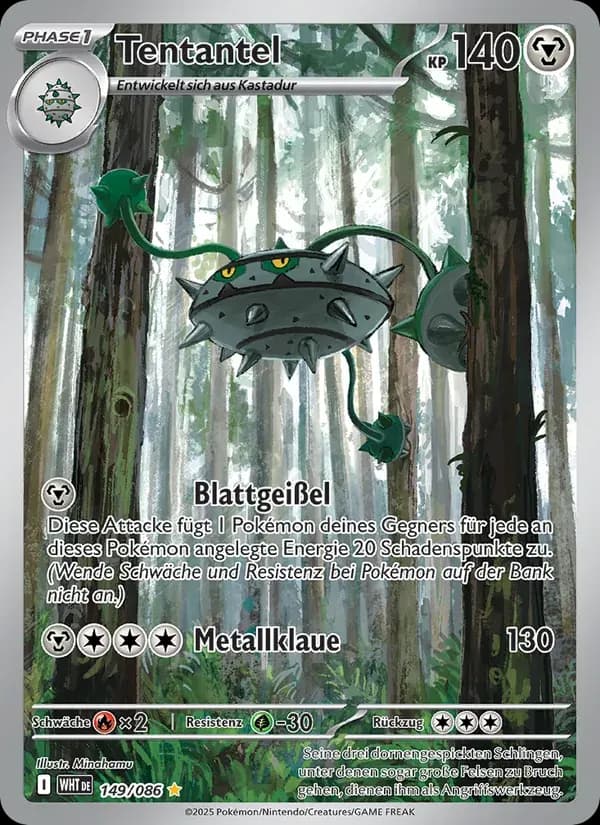 Tentantel — Weiße Flammen 149 German Pokémon card