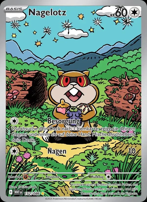 Nagelotz — Weiße Flammen 152 German Pokémon card
