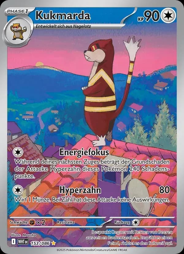 Kukmarda — Weiße Flammen 153 German Pokémon card