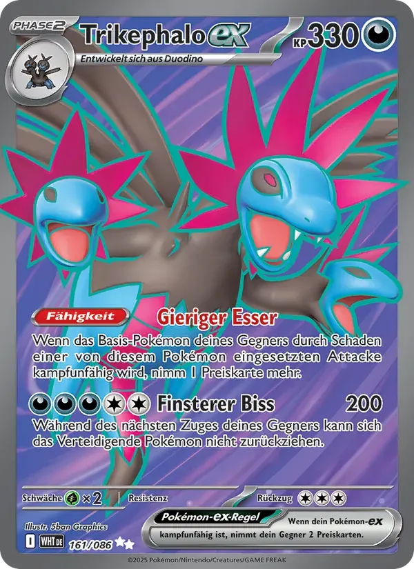 Trikephalo-ex — Weiße Flammen 161 German Pokémon card