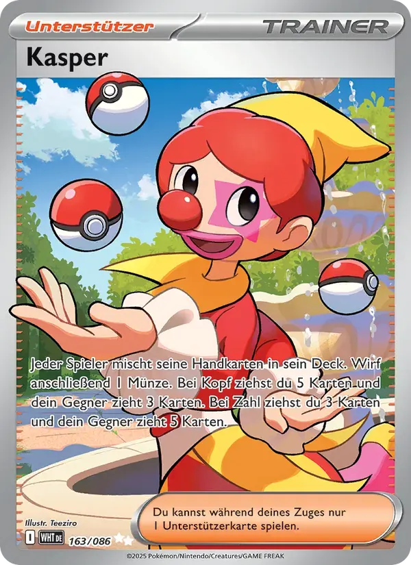 Kasper — Weiße Flammen 163 German Pokémon card