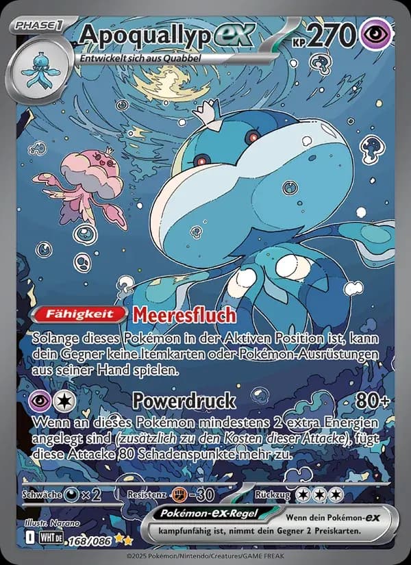 Apoquallyp-ex — Weiße Flammen 168 German Pokémon card