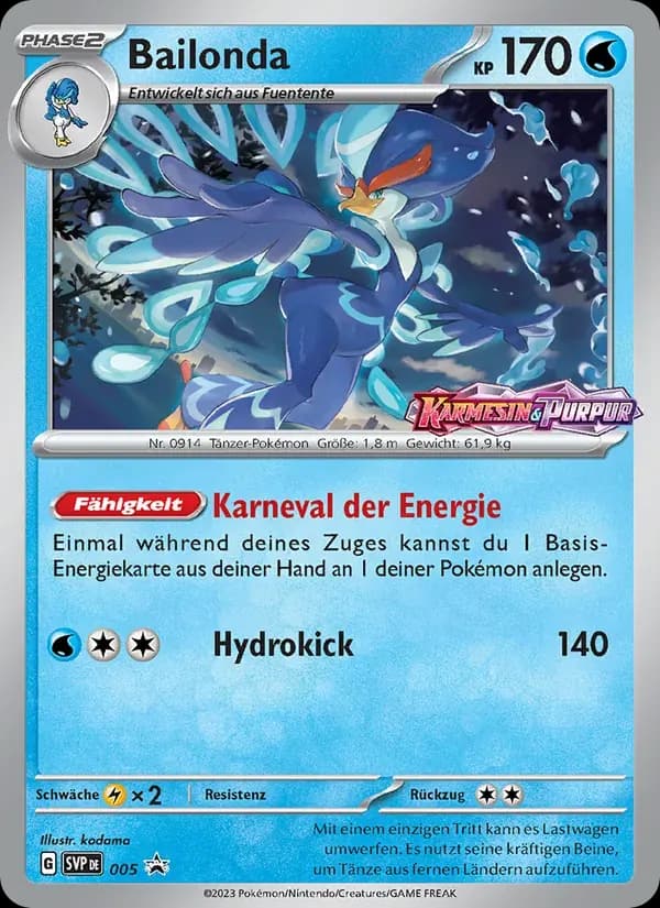Bailonda — SVP Black Star Promos 5 German Pokémon card