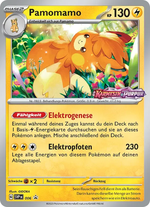 Pamomamo — SVP Black Star Promos 6 German Pokémon card