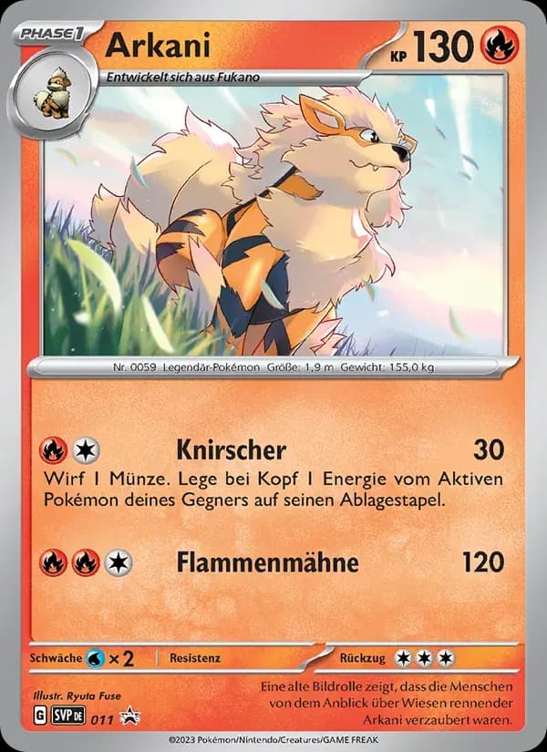 Arkani — SVP Black Star Promos 11 German Pokémon card