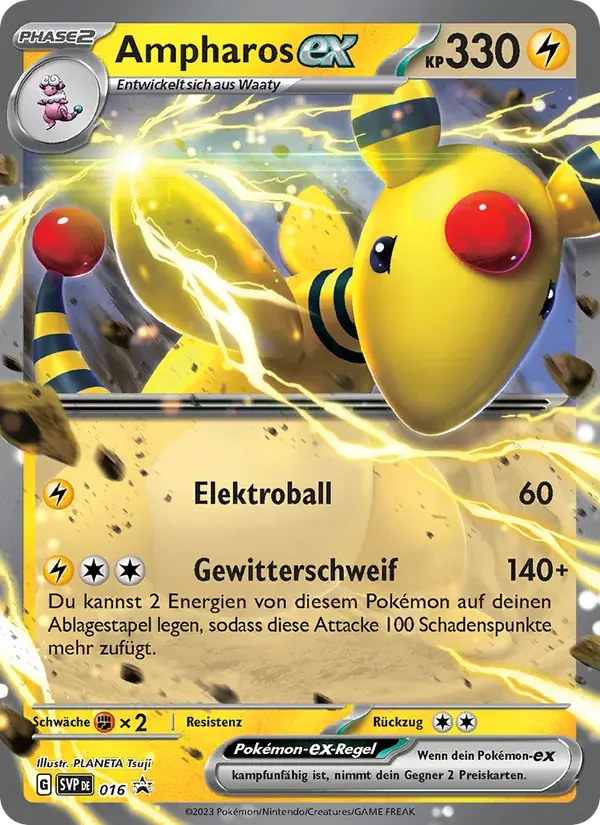Ampharos-ex — SVP Black Star Promos 16 German Pokémon card