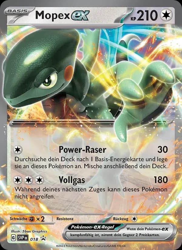 Mopex-ex — SVP Black Star Promos 18 German Pokémon card