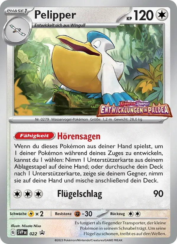 Pelipper — SVP Black Star Promos 22 German Pokémon card