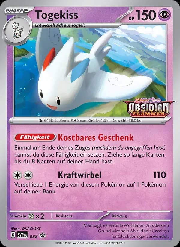 Togekiss — SVP Black Star Promos 38 German Pokémon card