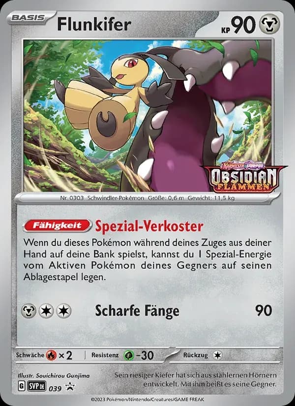Flunkifer — SVP Black Star Promos 39 German Pokémon card