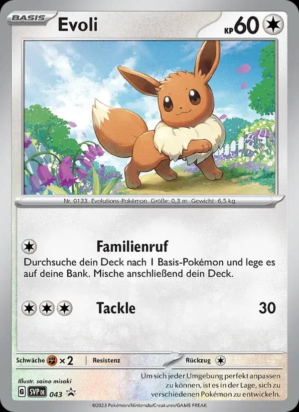 Evoli — SVP Black Star Promos 43 German Pokémon card