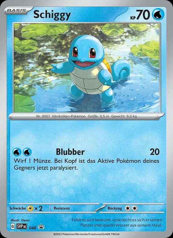 Schiggy — SVP Black Star Promos 48 German Pokémon card
