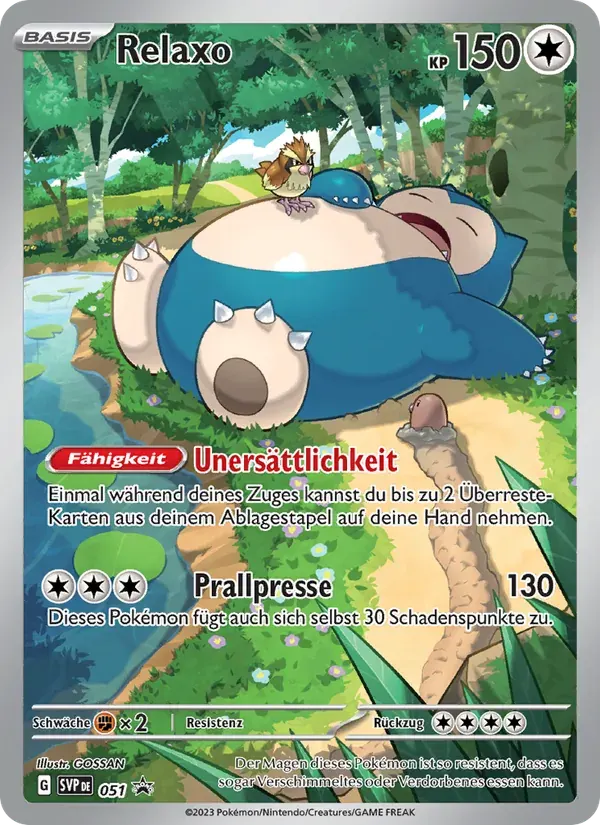 Relaxo — SVP Black Star Promos 51 German Pokémon card