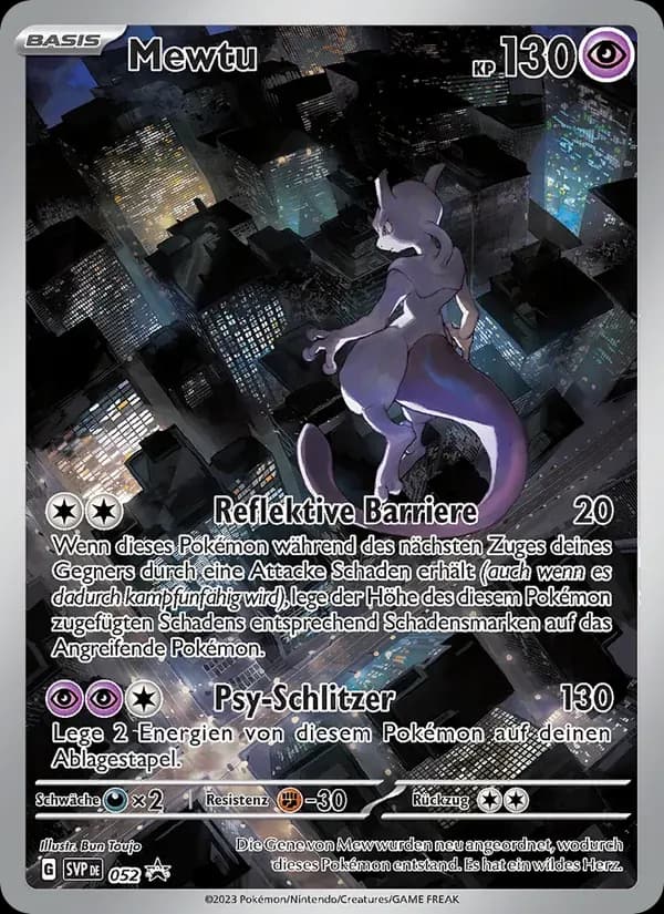 Mewtu — SVP Black Star Promos 52 German Pokémon card