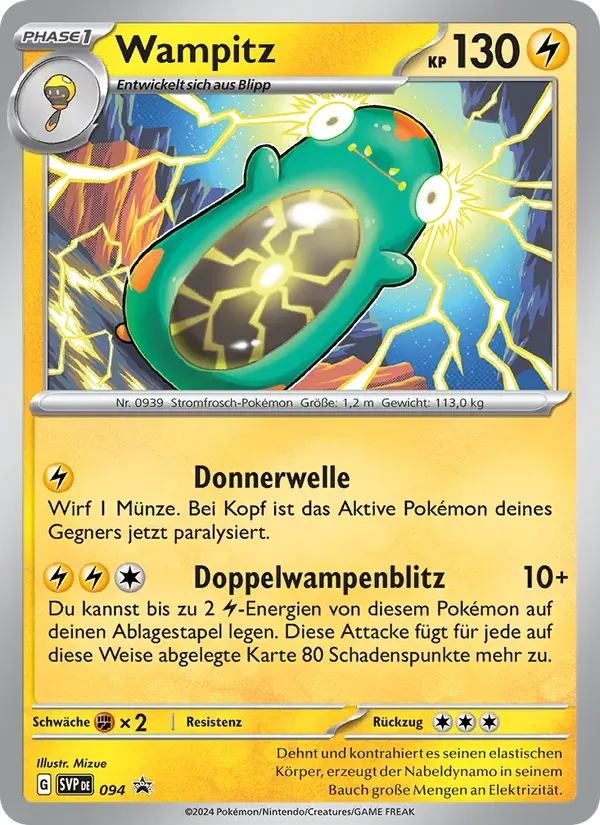 Wampitz — SVP Black Star Promos 94 German Pokémon card