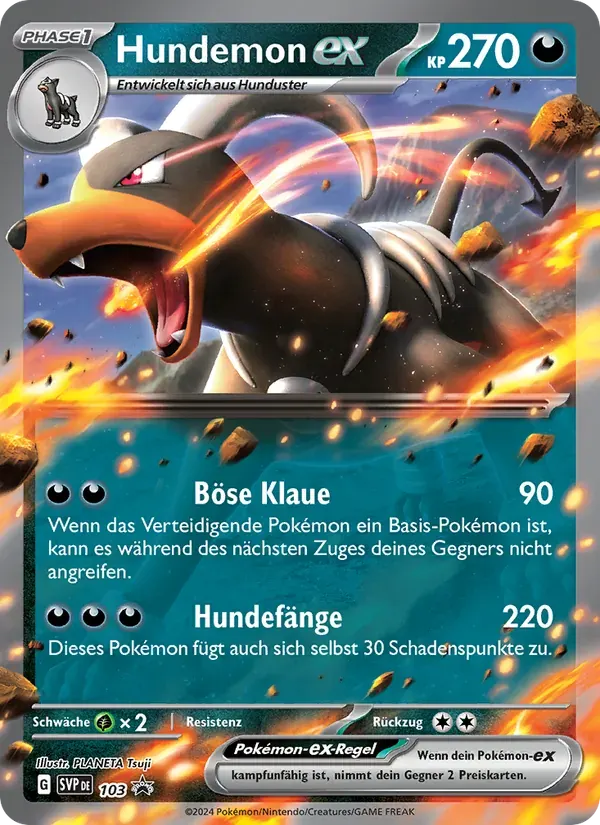 Hundemon-ex — SVP Black Star Promos 103 German Pokémon card