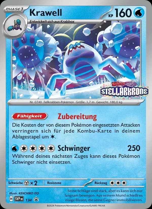 Krawell — SVP Black Star Promos 134 German Pokémon card