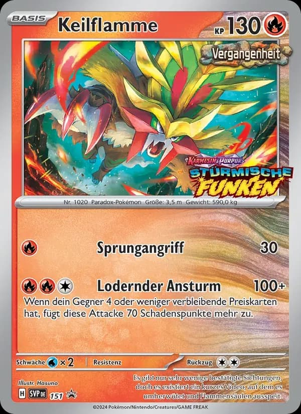 Keilflamme — SVP Black Star Promos 151 German Pokémon card