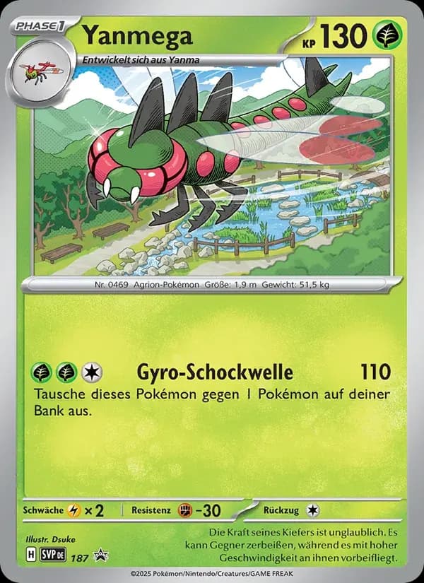Yanmega — SVP Black Star Promos 187 German Pokémon card