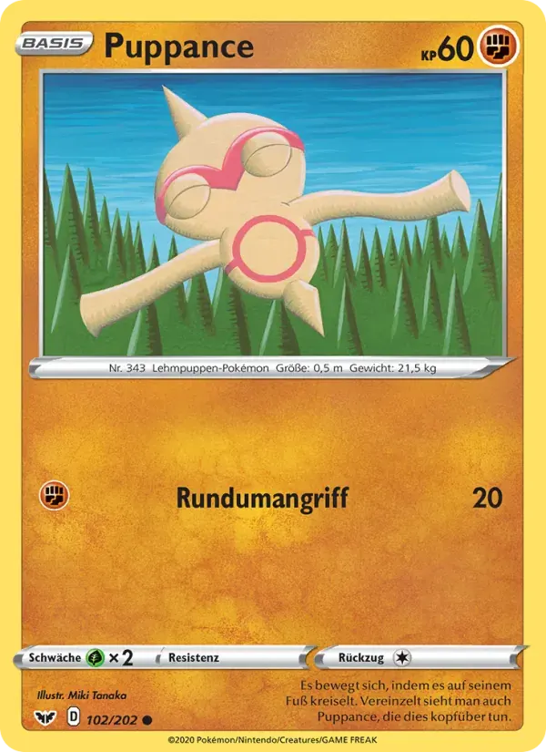 Puppance — Schwert & Schild 102 German Pokémon card