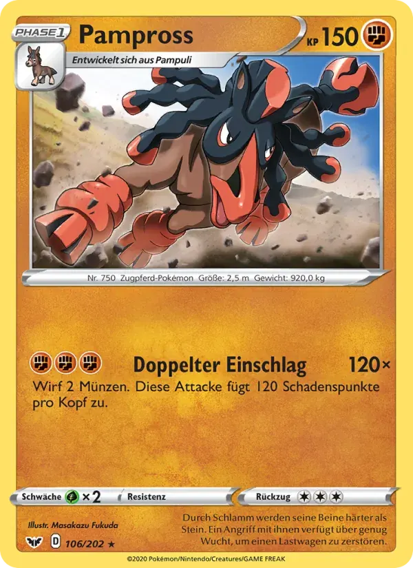 Pampross — Schwert & Schild 106 German Pokémon card