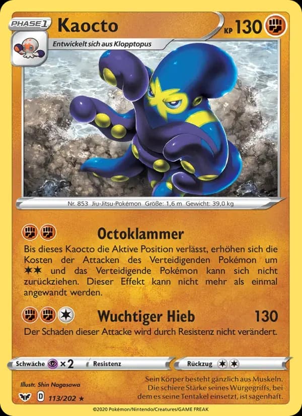 Kaocto — Schwert & Schild 113 German Pokémon card