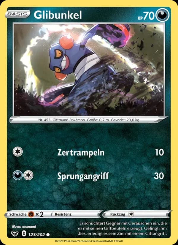 Glibunkel — Schwert & Schild 123 German Pokémon card