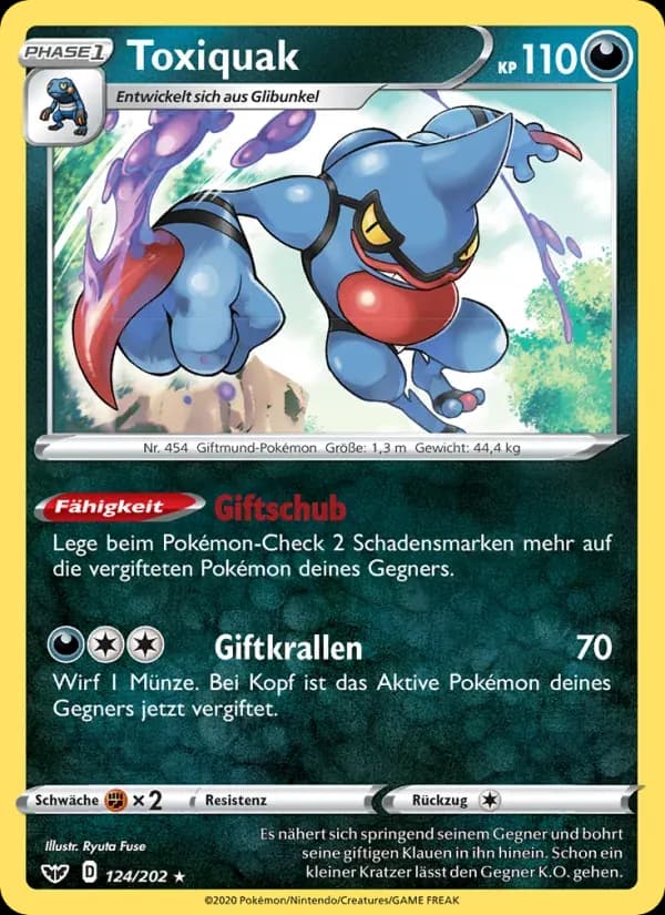 Toxiquak — Schwert & Schild 124 German Pokémon card