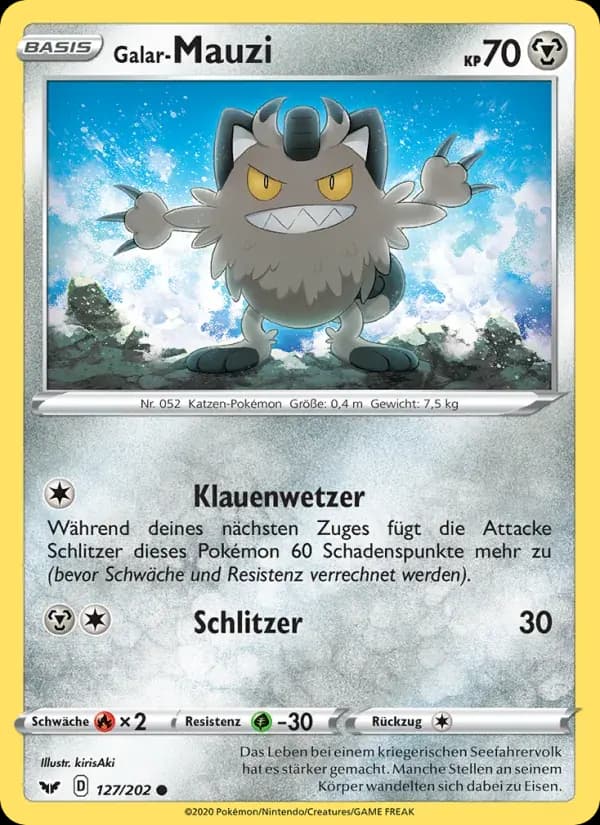 Galar-Mauzi — Schwert & Schild 127 German Pokémon card