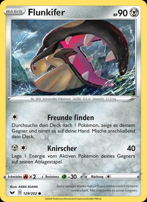 Flunkifer — Schwert & Schild 129 German Pokémon card