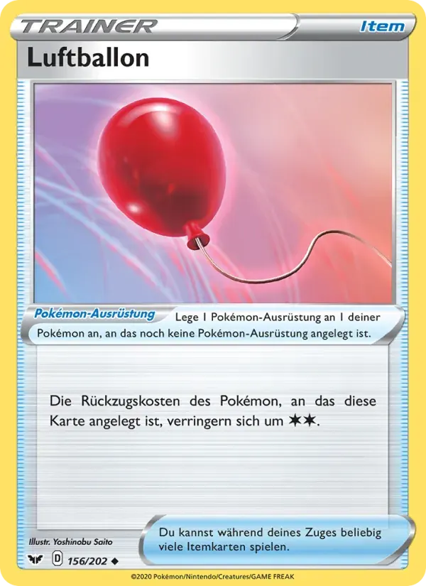 Luftballon — Schwert & Schild 156 German Pokémon card