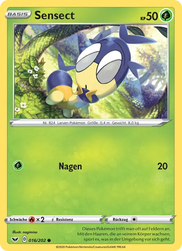 Sensect — Schwert & Schild 16 German Pokémon card
