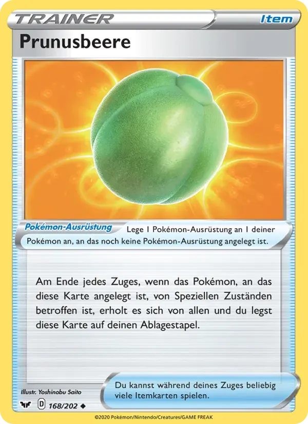 Prunusbeere — Schwert & Schild 168 German Pokémon card