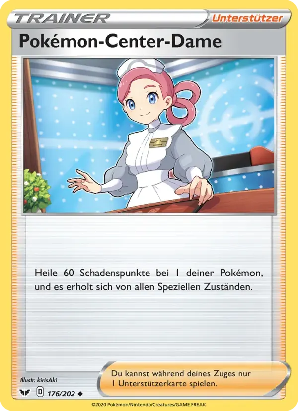 Pokémon-Center-Dame — Schwert & Schild 176 German Pokémon card